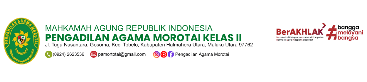 PENGADILAN AGAMA MOROTAI DI TOBELO 